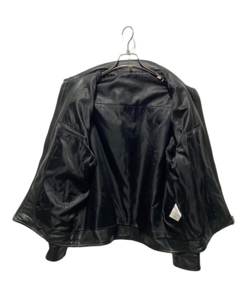 CCU（シーシーユー）CCU (シーシーユー) ジップレザージャケット ブラック サイズ:2の古着・服飾アイテム