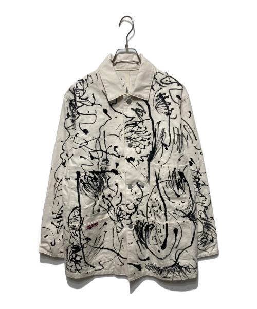 BLACKBIRD（ブラックバード）BLACKBIRD (ブラックバード) ペンキ加工カバーオール ベージュ サイズ:1の古着・服飾アイテム
