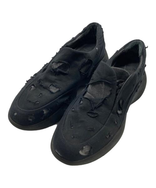 VEIN（ヴェイン）VEIN (ヴェイン) COTTON JERSEY x RIPSTOP OVAL SOLE TRAINER/コットンジャージー×リップストップ オーバルソール トレイナー ブラック サイズ:不明の古着・服飾アイテム