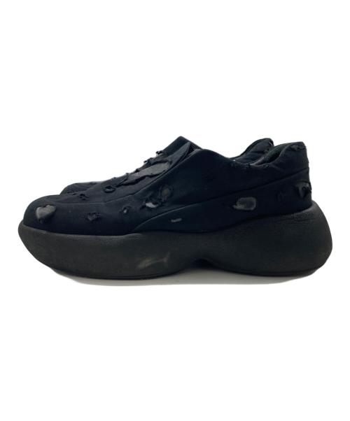 VEIN（ヴェイン）VEIN (ヴェイン) COTTON JERSEY x RIPSTOP OVAL SOLE TRAINER/コットンジャージー×リップストップ オーバルソール トレイナー ブラック サイズ:不明の古着・服飾アイテム