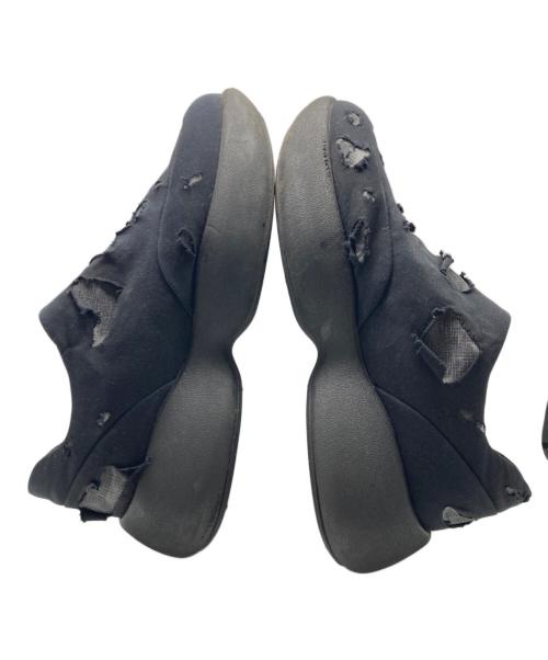 VEIN（ヴェイン）VEIN (ヴェイン) COTTON JERSEY x RIPSTOP OVAL SOLE TRAINER/コットンジャージー×リップストップ オーバルソール トレイナー ブラック サイズ:不明の古着・服飾アイテム