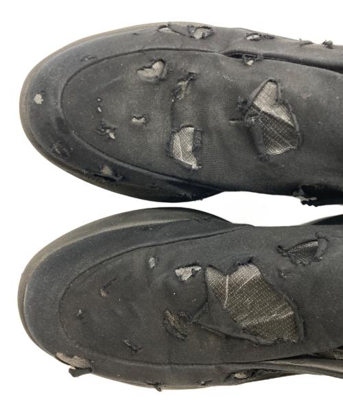 VEIN（ヴェイン）VEIN (ヴェイン) COTTON JERSEY x RIPSTOP OVAL SOLE TRAINER/コットンジャージー×リップストップ オーバルソール トレイナー ブラック サイズ:不明の古着・服飾アイテム