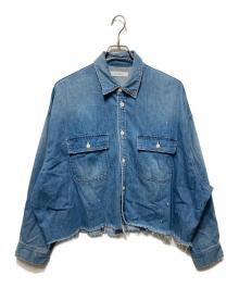 JOHNBULL（ジョンブル）の古着「デニムクロップドシャツ」｜インディゴ