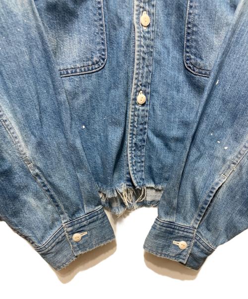 JOHNBULL（ジョンブル）JOHNBULL (ジョンブル) デニムクロップドシャツ インディゴ サイズ:Mの古着・服飾アイテム