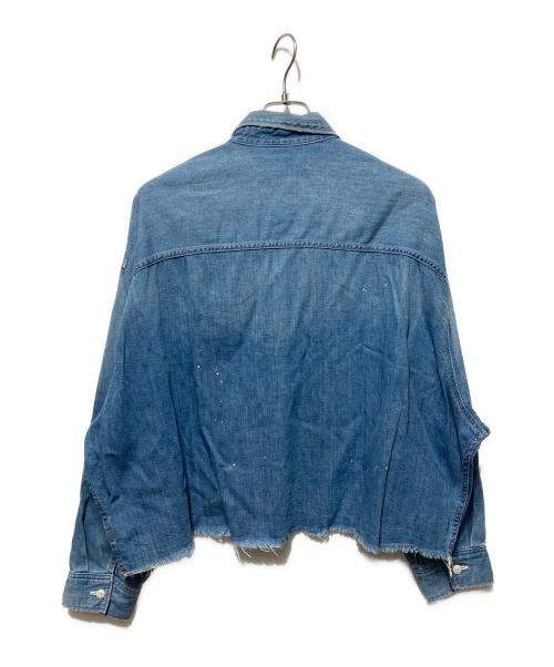 JOHNBULL（ジョンブル）JOHNBULL (ジョンブル) デニムクロップドシャツ インディゴ サイズ:Mの古着・服飾アイテム