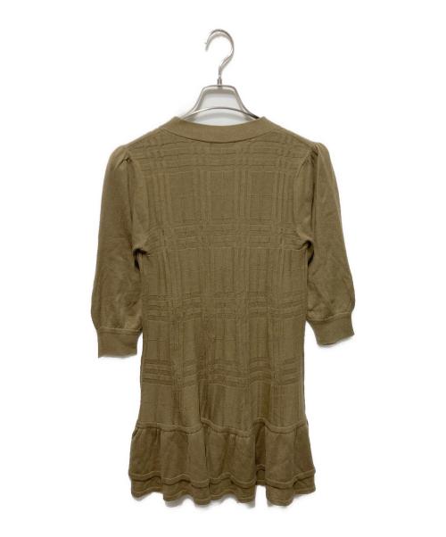 BURBERRY LONDON（バーバリーロンドン）BURBERRY LONDON (バーバリーロンドン) ニットショートワンピース ブラウン サイズ:38の古着・服飾アイテム