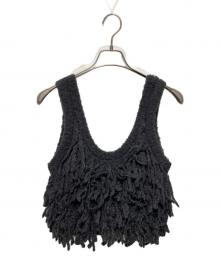 anuke（アンヌーク）の古着「Fringe Knit Bustier」｜グレー