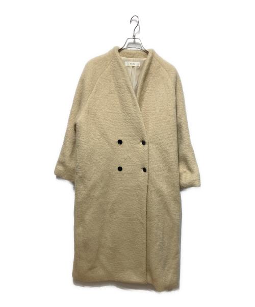 anuke（アンヌーク）anuke (アンヌーク) Collarless Shaggy Coat ベージュ サイズ:FREEの古着・服飾アイテム