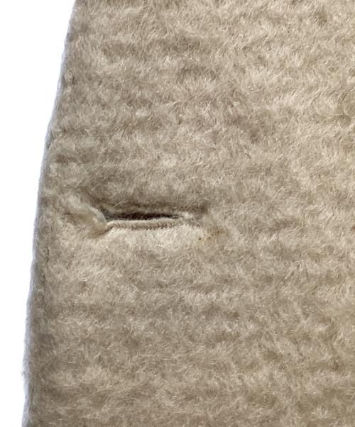 anuke（アンヌーク）anuke (アンヌーク) Collarless Shaggy Coat ベージュ サイズ:FREEの古着・服飾アイテム