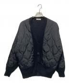 SOFTHYPHENソフトハイフン）の古着「QUILTING MIX MOHAIR CARDIGAN」｜ブラック