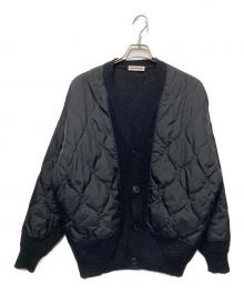 SOFTHYPHEN（ソフトハイフン）の古着「QUILTING MIX MOHAIR CARDIGAN」｜ブラック