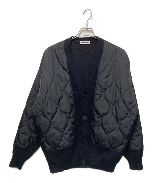 SOFTHYPHEN（ソフトハイフン）SOFTHYPHEN (ソフトハイフン) QUILTING MIX MOHAIR CARDIGAN ブラック サイズ:1の古着・服飾アイテム