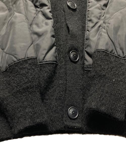 SOFTHYPHEN（ソフトハイフン）SOFTHYPHEN (ソフトハイフン) QUILTING MIX MOHAIR CARDIGAN ブラック サイズ:1の古着・服飾アイテム