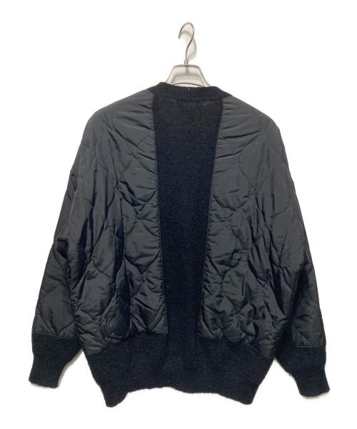 SOFTHYPHEN（ソフトハイフン）SOFTHYPHEN (ソフトハイフン) QUILTING MIX MOHAIR CARDIGAN ブラック サイズ:1の古着・服飾アイテム