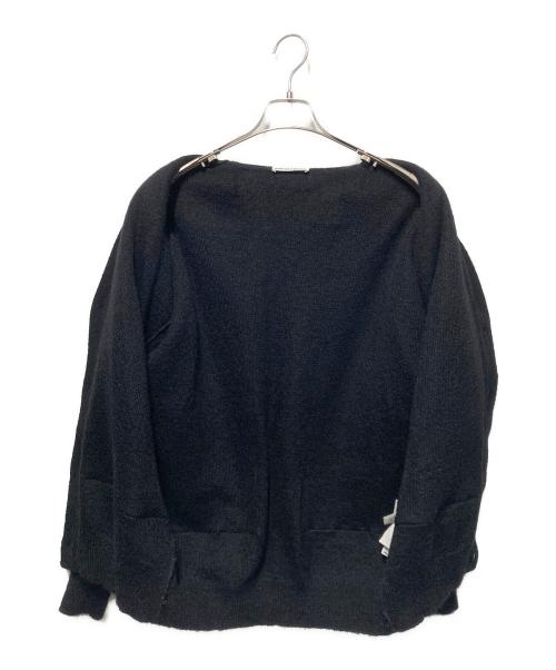 SOFTHYPHEN（ソフトハイフン）SOFTHYPHEN (ソフトハイフン) QUILTING MIX MOHAIR CARDIGAN ブラック サイズ:1の古着・服飾アイテム