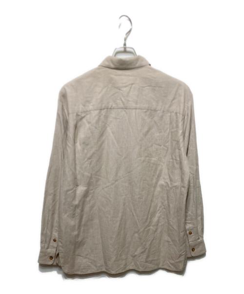 A.P.C.（アーペーセー）A.P.C. (アーペーセー) ロゴ刺繍シャツ ベージュ サイズ:Sの古着・服飾アイテム