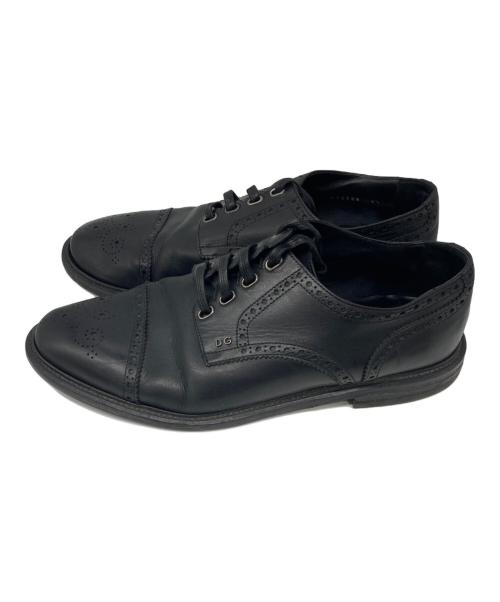 DOLCE & GABBANA（ドルチェ＆ガッバーナ）DOLCE & GABBANA (ドルチェ＆ガッバーナ) メダリオンシューズ ブラック サイズ:9　1/2の古着・服飾アイテム