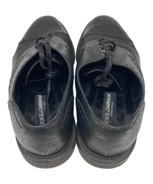 DOLCE & GABBANA（ドルチェ＆ガッバーナ）DOLCE & GABBANA (ドルチェ＆ガッバーナ) メダリオンシューズ ブラック サイズ:9　1/2の古着・服飾アイテム