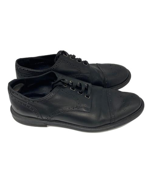 DOLCE & GABBANA（ドルチェ＆ガッバーナ）DOLCE & GABBANA (ドルチェ＆ガッバーナ) メダリオンシューズ ブラック サイズ:9　1/2の古着・服飾アイテム