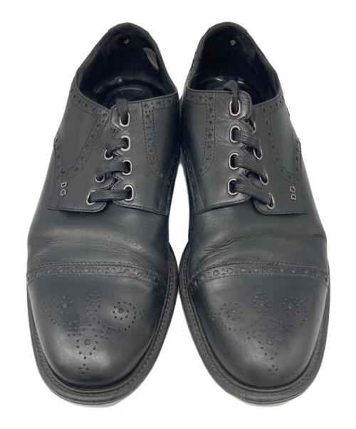 DOLCE & GABBANA（ドルチェ＆ガッバーナ）DOLCE & GABBANA (ドルチェ＆ガッバーナ) メダリオンシューズ ブラック サイズ:9　1/2の古着・服飾アイテム