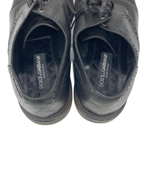 DOLCE & GABBANA（ドルチェ＆ガッバーナ）DOLCE & GABBANA (ドルチェ＆ガッバーナ) メダリオンシューズ ブラック サイズ:9　1/2の古着・服飾アイテム