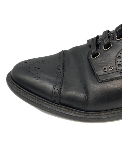 DOLCE & GABBANA（ドルチェ＆ガッバーナ）DOLCE & GABBANA (ドルチェ＆ガッバーナ) メダリオンシューズ ブラック サイズ:9　1/2の古着・服飾アイテム