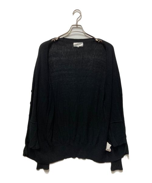 FOLL（フォル）FOLL (フォル) matte silk wardrobe cardigan ブラック サイズ:2の古着・服飾アイテム
