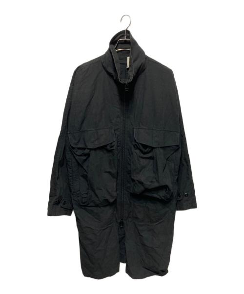HUMIS（ヒューミス）HUMIS (ヒューミス) フロントジップハイネックコート ブラック サイズ:Mの古着・服飾アイテム