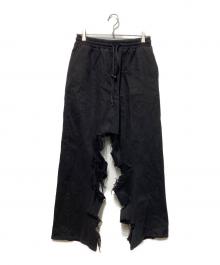 ELCHELE（エルチェレ）の古着「INSIDE RIPPED HOLE PANTS」｜ブラック