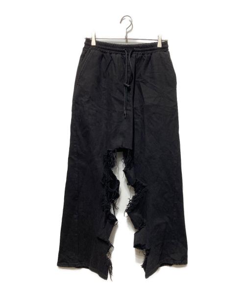 ELCHELE（エルチェレ）ELCHELE (エルチェレ) INSIDE RIPPED HOLE PANTS ブラック サイズ:36の古着・服飾アイテム
