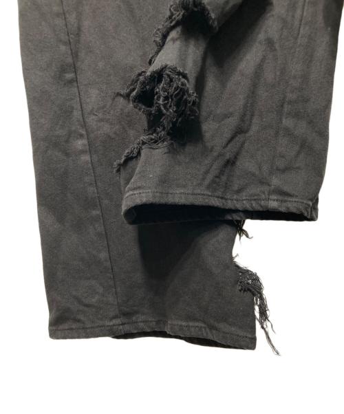 ELCHELE（エルチェレ）ELCHELE (エルチェレ) INSIDE RIPPED HOLE PANTS ブラック サイズ:36の古着・服飾アイテム