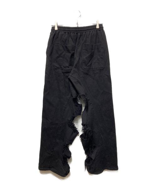 ELCHELE（エルチェレ）ELCHELE (エルチェレ) INSIDE RIPPED HOLE PANTS ブラック サイズ:36の古着・服飾アイテム