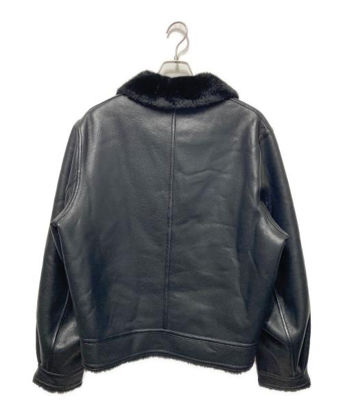 Lui's（ルイス）Lui's (ルイス) フェイクムートンボタンブルゾン ブラック サイズ:Ｓ 未使用品の古着・服飾アイテム