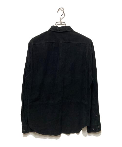 POLO RALPH LAUREN（ポロ・ラルフローレン）POLO RALPH LAUREN (ポロ・ラルフローレン) スエードレザーシャツ ブラック サイズ:Lの古着・服飾アイテム
