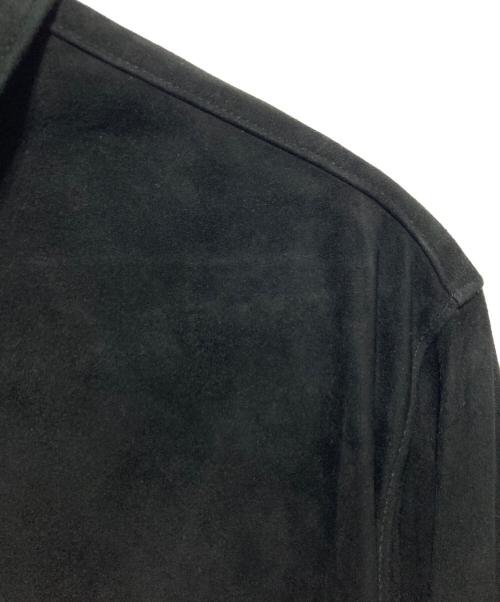 POLO RALPH LAUREN（ポロ・ラルフローレン）POLO RALPH LAUREN (ポロ・ラルフローレン) スエードレザーシャツ ブラック サイズ:Lの古着・服飾アイテム