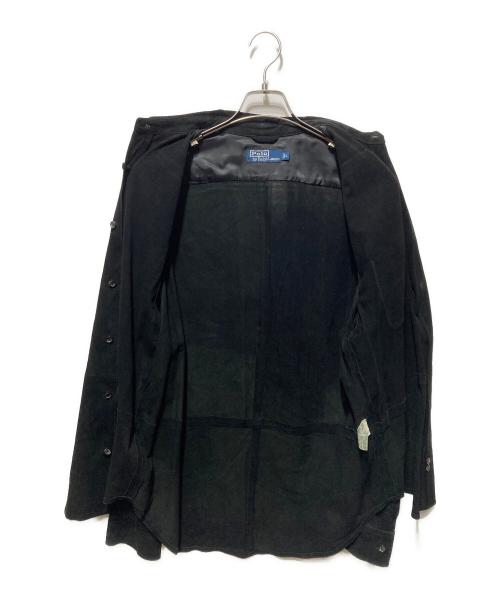 POLO RALPH LAUREN（ポロ・ラルフローレン）POLO RALPH LAUREN (ポロ・ラルフローレン) スエードレザーシャツ ブラック サイズ:Lの古着・服飾アイテム