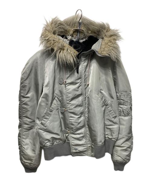 ALPHA（アルファ）ALPHA (アルファ) フライトジャケット グレー サイズ:Lの古着・服飾アイテム