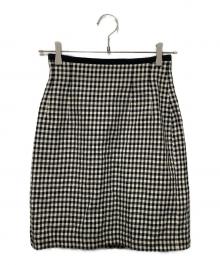tricot COMME des GARCONS（トリココムデギャルソン）の古着「タイトウールスカート」｜ブラウン×ブラック