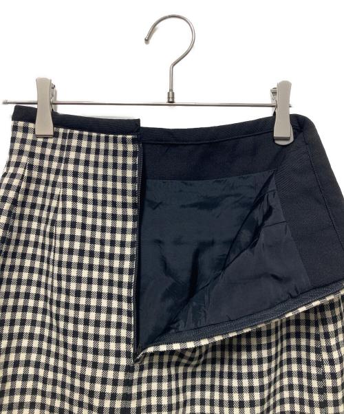 tricot COMME des GARCONS（トリココムデギャルソン）tricot COMME des GARCONS (トリココムデギャルソン) タイトウールスカート ブラウン×ブラック サイズ:Ｓの古着・服飾アイテム