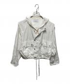 UNUSEDアンユーズド）の古着「HOODED SHORT BLOUSON」｜ホワイト