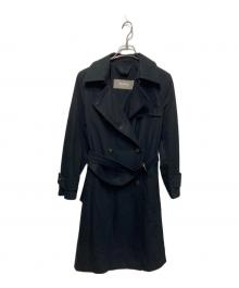MaxMara（マックスマーラ）の古着「スナップボタントレンチコート」｜ブラック