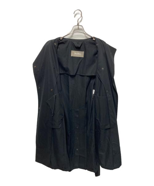 MaxMara（マックスマーラ）MaxMara (マックスマーラ) スナップボタントレンチコート ブラック サイズ:38の古着・服飾アイテム
