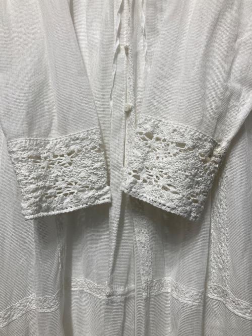 Curensology（カレンソロジー）Curensology (カレンソロジー) コットンメッシュブラウスワンピース ホワイト サイズ:freeの古着・服飾アイテム