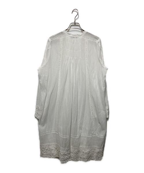 Curensology（カレンソロジー）Curensology (カレンソロジー) コットンメッシュブラウスワンピース ホワイト サイズ:freeの古着・服飾アイテム