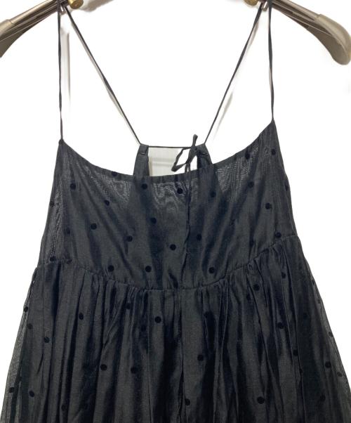 Curensology（カレンソロジー）Curensology (カレンソロジー) フロッキードットワンピース ブラック サイズ:freeの古着・服飾アイテム