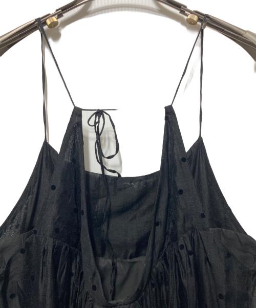 Curensology（カレンソロジー）Curensology (カレンソロジー) フロッキードットワンピース ブラック サイズ:freeの古着・服飾アイテム