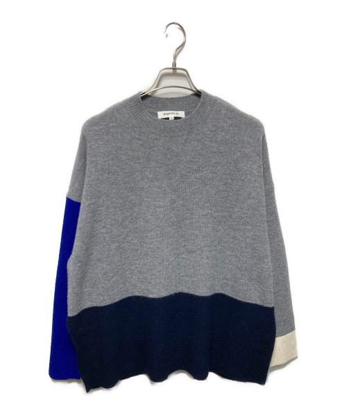ENFOLD（エンフォルド）ENFOLD (エンフォルド) BI-COLOR BOX-PULLOVER グレー サイズ:38の古着・服飾アイテム