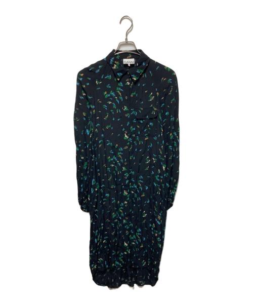 GANNI（ガニー）Ganni (ガニー) ボタニカルシャツワンピース ブラック サイズ:34の古着・服飾アイテム