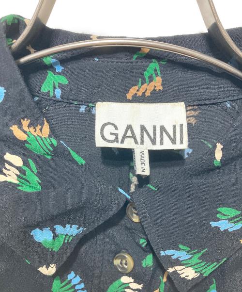 GANNI（ガニー）Ganni (ガニー) ボタニカルシャツワンピース ブラック サイズ:34の古着・服飾アイテム