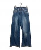 ）の古着「WASHED DENIM WIDE PANTS」｜インディゴ